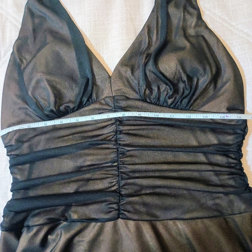 Connected Woman Elegant Black Backless Evening Dress Size 12. - Picture 8 of 14